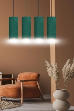 Sklep Kaja Elegancka lampa wisząca z zielonymi abażurami 1058/4 BENTE | Kaja