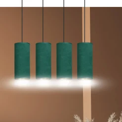 Sklep Kaja Elegancka lampa wisząca z zielonymi abażurami 1058/4 BENTE | Kaja