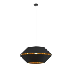 Sklep Kaja Elegancka lampa wisząca z czarno-złotym abażurem 1183/1 z serii PIANO