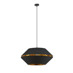 Sklep Kaja Elegancka lampa wisząca z czarno-złotym abażurem 1183/1 z serii PIANO