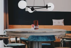 Discount Elegancka lampa wisząca z białymi kloszami K-4966 | Kaja Oświetlenie Żyrandole Nowoczesne