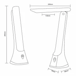 Sklep Kaja Elegancka lampka biurkowa do nauki ZM SM-612-BL BIURKOWA | Kaja
