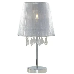 Sklep Kaja Elegancka lampka do sypialni LP-5005/1TS SREBRNA MONA | Kaja