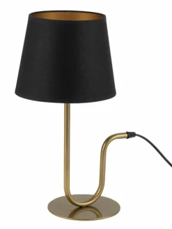 Sklep Kaja Elegancka lampka nocna z czarnym abażurem SIG 50358 VOLUTTO | Kaja