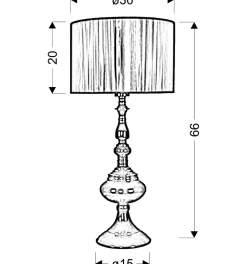 Sklep Kaja Elegancka lampka stołowa dark glamour 41-21338 GILLENIA | Kaja