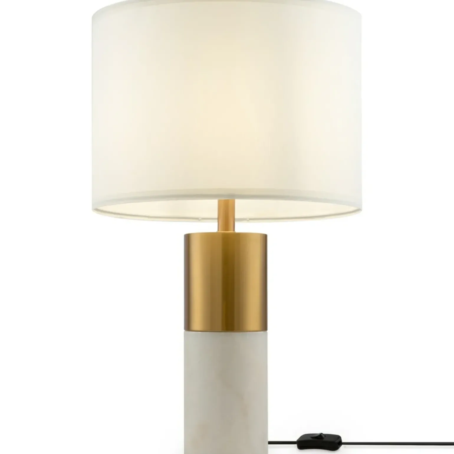 Sklep Kaja Elegancka lampka stołowa z białym abażurem Z030TL-01BS z serii BIANCO