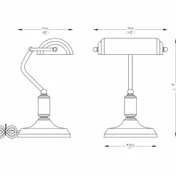 Sklep Kaja Elegancka lampka w stylu bankierskim ZM A2048-GLD z serii ROMA | Kaja