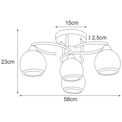 Sklep Kaja Elegancka, ponadczasowa lampa K-JSL-6084/4 AB LARA | Kaja Oświetlenie