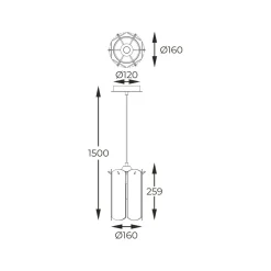 Hot Elegancka, smukła lampa wisząca do kuchni MD3523-1-EBCN NIRA | Kaja Żyrandole Nowoczesne