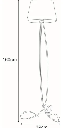 Sklep Kaja Elegancka, srebrna lampa podłogowa K-4074 IRMA | Kaja Oświetlenie