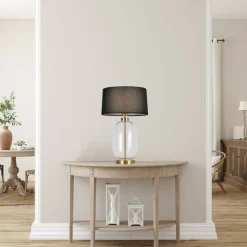 Sklep Kaja Elegancka, szklana lampka na szafkę nocną LP-919/1T TRANSP AMUR | Kaja