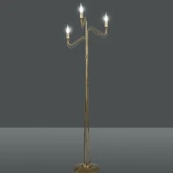 Sklep Kaja Elegancka złota lampa podłogowa typu świecznik 170/LP3 z serii TO