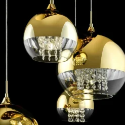 Best Elegancka, złota lampa z kulami P140-PL-170-5-G FERMI | Kaja Żyrandole Nowoczesne
