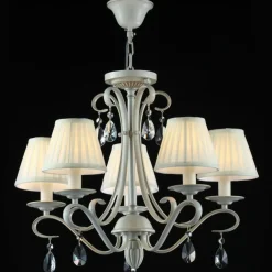 Sklep Kaja Elegancki, abażurowy żyrandol ARM172-05-G BRIONIA | Kaja Oświetlenie