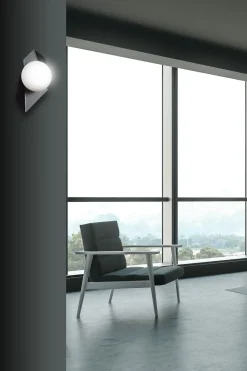 Sklep Kaja Elegancki czarno biały kinkiet do sypialni 636/K1 | Kaja Oświetlenie