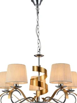 Sklep Kaja Elegancki, duży żyrandol z abażurami 35-23445 DENIS | Kaja Oświetlenie