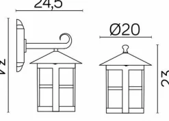 Sklep Kaja Elegancki, elewacyjny kinkiet, na taras K 3012/1/TD z serii CORDOBA | Kaja Oświe