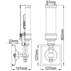 Sklep Kaja Elegancki kinkiet ścienny, chrom FE-PAYN-OR1-BATH z serii PAYNE