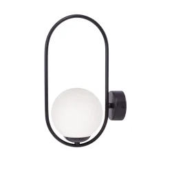 Sklep Kaja Elegancki kinkiet ścienny z mlecznym kloszem K-5105 z serii PARVA