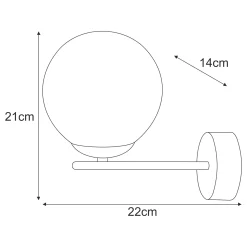 Sklep Kaja Elegancki kinkiet ścienny z bursztynowym kloszem K-5415 z serii GRAND