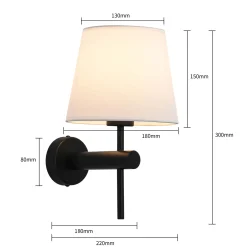 Sklep Kaja Elegancki kinkiet do sypialni LP-1133/1W BK TIVOLI | Kaja Oświetlenie