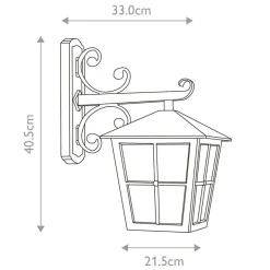 Sklep Kaja Elegancki kinkiet naścienny, IP43 BL52M-BLACK z serii CANTERBURY