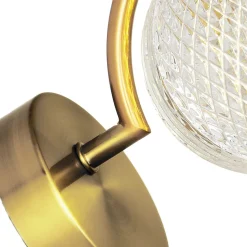 Sklep Kaja Elegancki kinkiet w złotym kolorze LP-2202/1W GD DIAMOND | Kaja