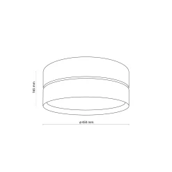 Sklep Kaja Elegancki plafon z biało-złotym abażurem TK 4772 z serii HILTON | Kaja