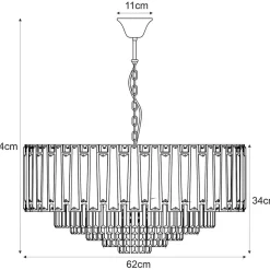 Discount Elegancki, żyrandol do salonu K-8179 | Kaja Oświetlenie Żyrandole Nowoczesne