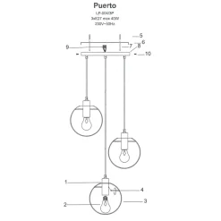 Fashion Elegancki żyrandol do sypialni LP-004/3P GD PUERTO | Kaja Oświetlenie Żyrandole Nowoczesne