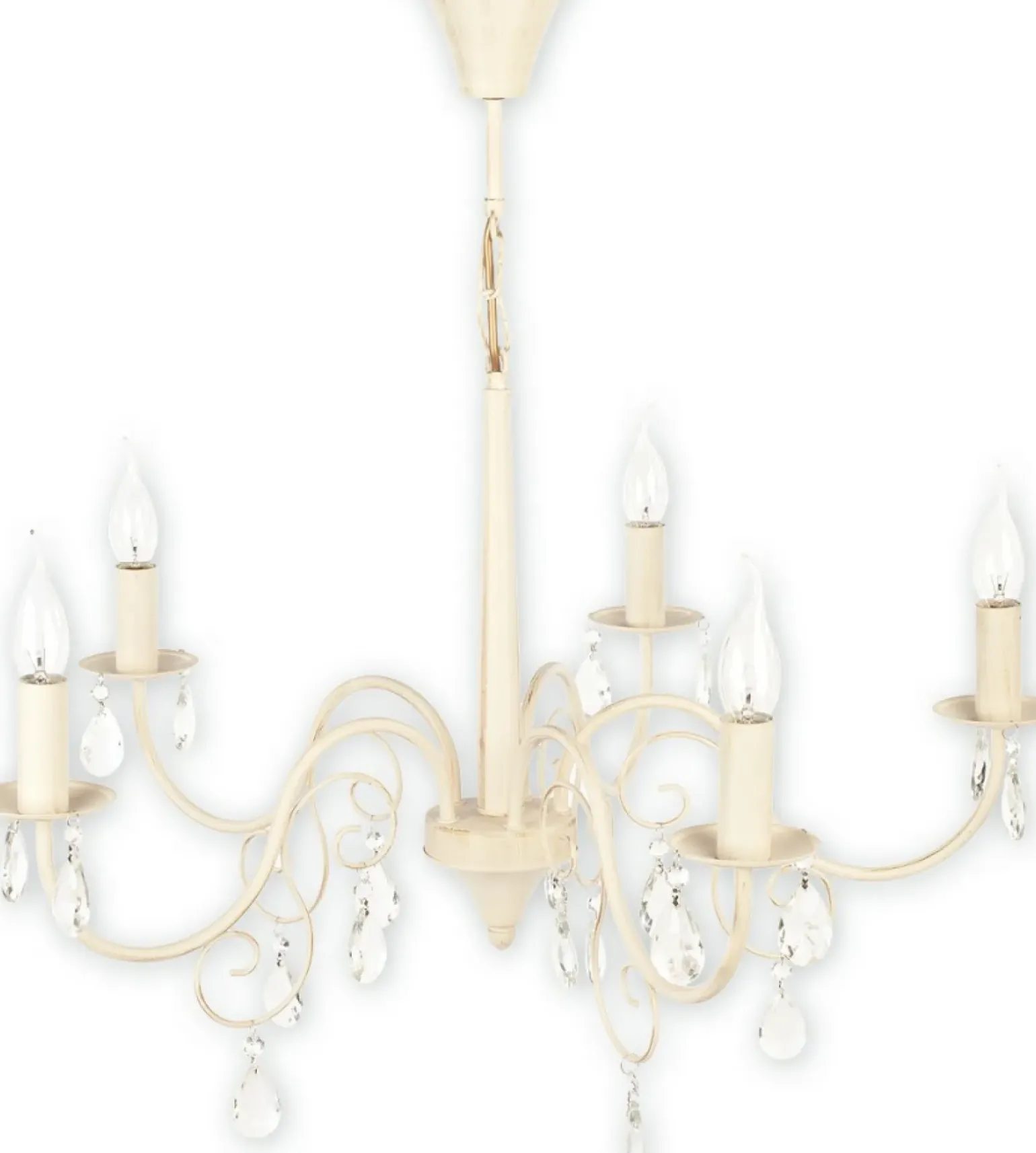 Sklep Kaja Elegancki żyrandol w antycznej bieli O1955 AB VELIO | Kaja Oświetlenie