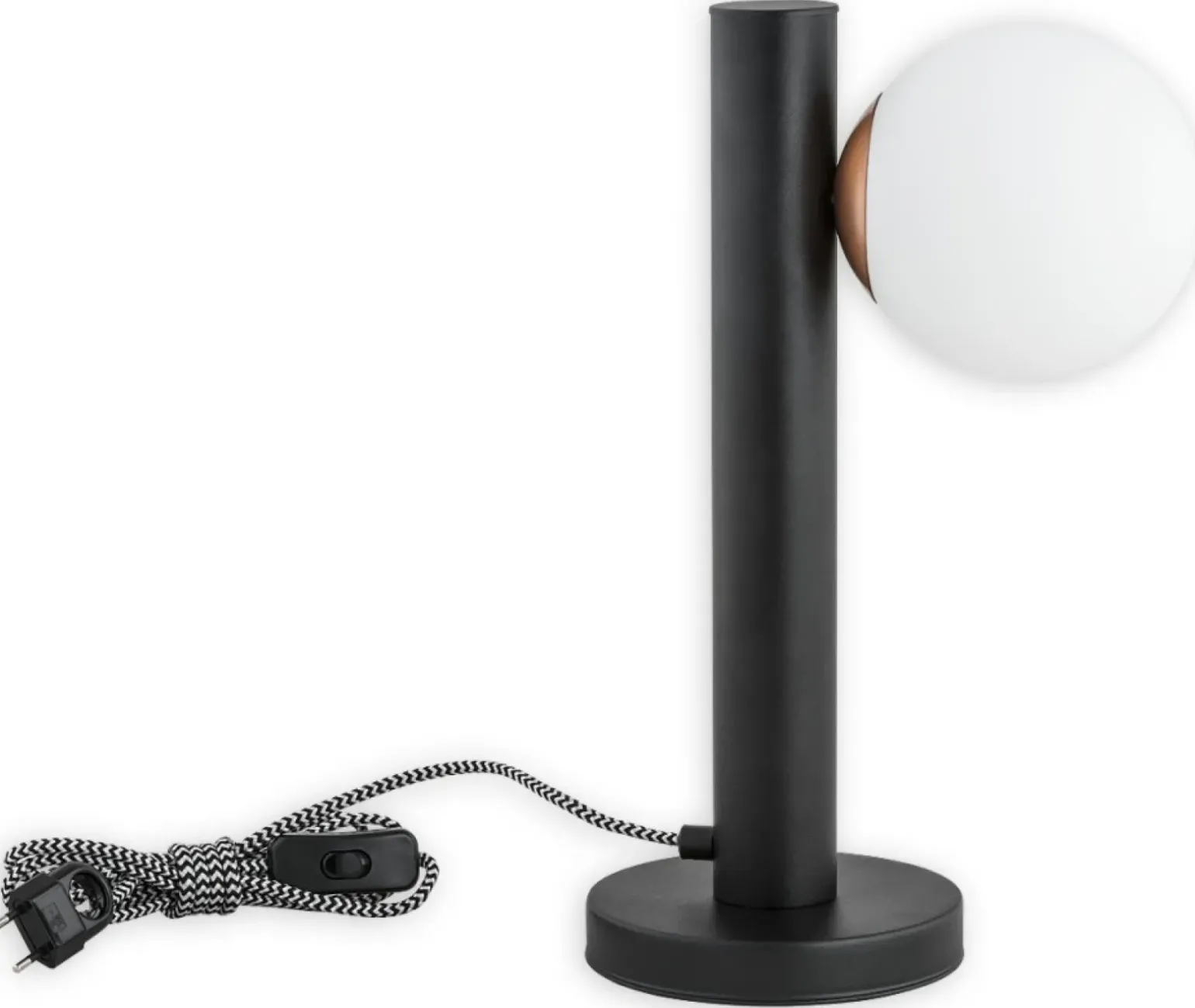 Sklep Kaja Ente lampka stołowa 1 pł. / czarny matowy + miedź LEMIR