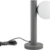 Sklep Kaja Ente lampka stołowa 1 pł. / szary matowy + nikiel LEMIR