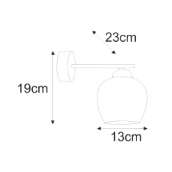 Sklep Kaja Estetyczna lampa ścienna, miodowy kinkiet K-5608 z serii TULA