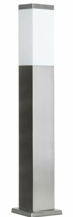 Sklep Kaja Estetyczna lampa ogrodowa, stalowa SS802-650 z serii INOX KWADRAT | Kaja Oświetl