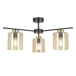 Cheap Estetyczna lampa sufitowa z miodowymi kloszami K-5521 z serii AURELIA Żyrandole Nowoczesne