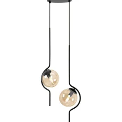Fashion Estetyczna lampa wisząca, dwa miodowe klosze K-5337 z serii VELA Żyrandole Nowoczesne