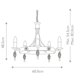 Sklep Kaja Estetyczna lampa wisząca na 5 żarówek BY5-BLACK z serii BELFRY