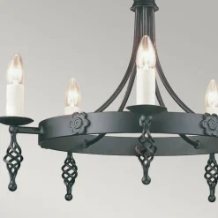 Sklep Kaja Estetyczna lampa wisząca na 5 żarówek BY5-BLACK z serii BELFRY