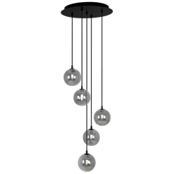 Flash Sale Estetyczna lampa wisząca z grafitowymi kloszami K-5556 z serii DO Żyrandole Nowoczesne