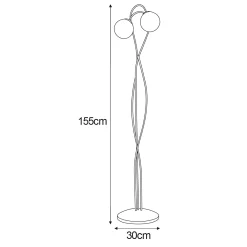 Sklep Kaja Fantazyjna lampa podłogowa z kloszami K-5129 z serii FLORO | Kaja