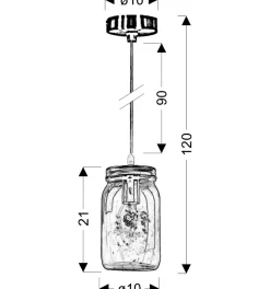 Sklep Kaja Fioletowa lampa wisząca do jadalni 31-42958 JARS | Kaja Oświetlenie