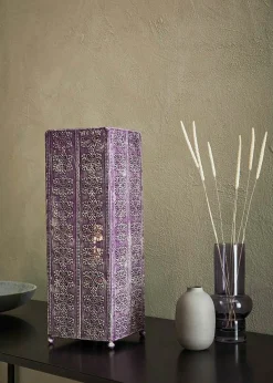 Sklep Kaja Fioletowa lampka stołowa jako ozdoba salonu 108224 | Kaja Oświetlenie