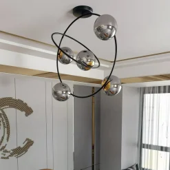 Best Sale Geometryczna, efektowna lampa sufitowa 1292/5 z serii STARDOM | Kaja Żyrandole Nowoczesne