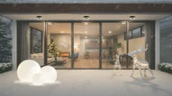 Sklep Kaja Geometryczna kula ogrodowa biała lampa 6977 CUMULUS | Kaja Oświetlenie