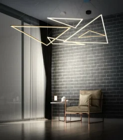 Best Geometryczna lampa ledowy trójkąt 67031 ORIGAMI | Kaja Oświetlenie Żyrandole Nowoczesne