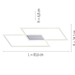 Clearance Geometryczna lampa sufitowa LED 8193-55 z serii INIGO | Kaja Żyrandole Nowoczesne