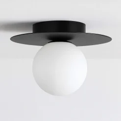 Sklep Kaja Geometryczna lampa sufitowa, czarno-biały plafon K-5437 z serii ROBIN