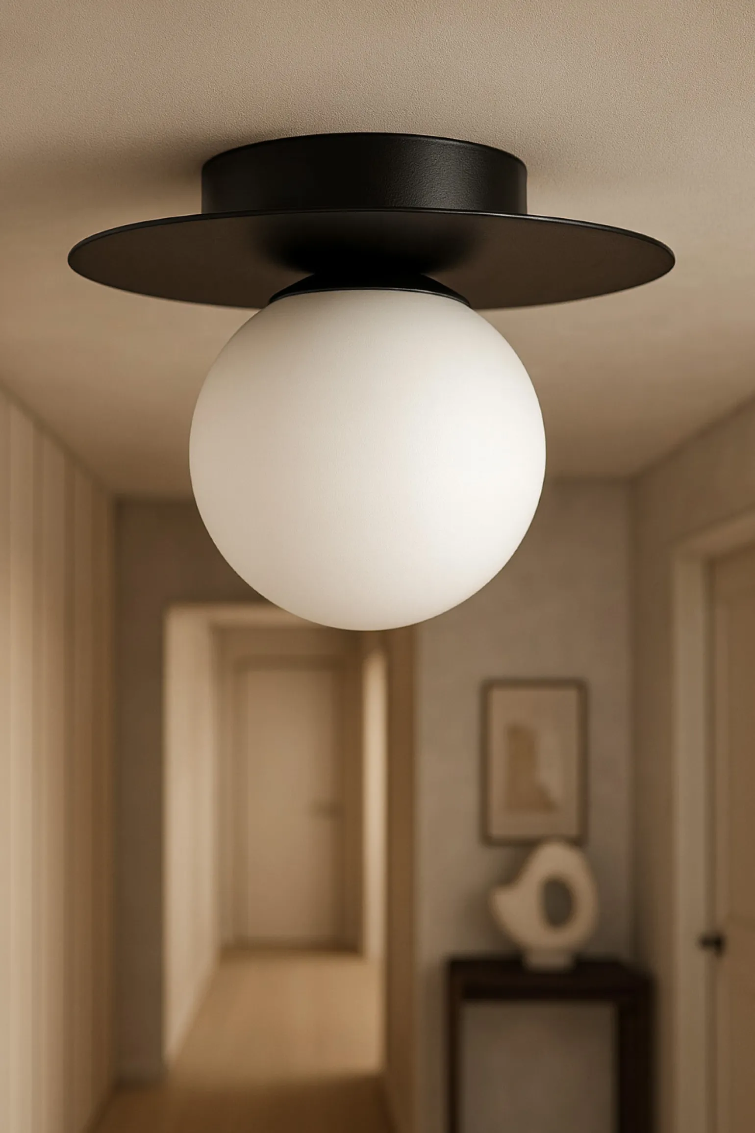 Sklep Kaja Geometryczna lampa sufitowa, czarno-biały plafon K-5437 z serii ROBIN