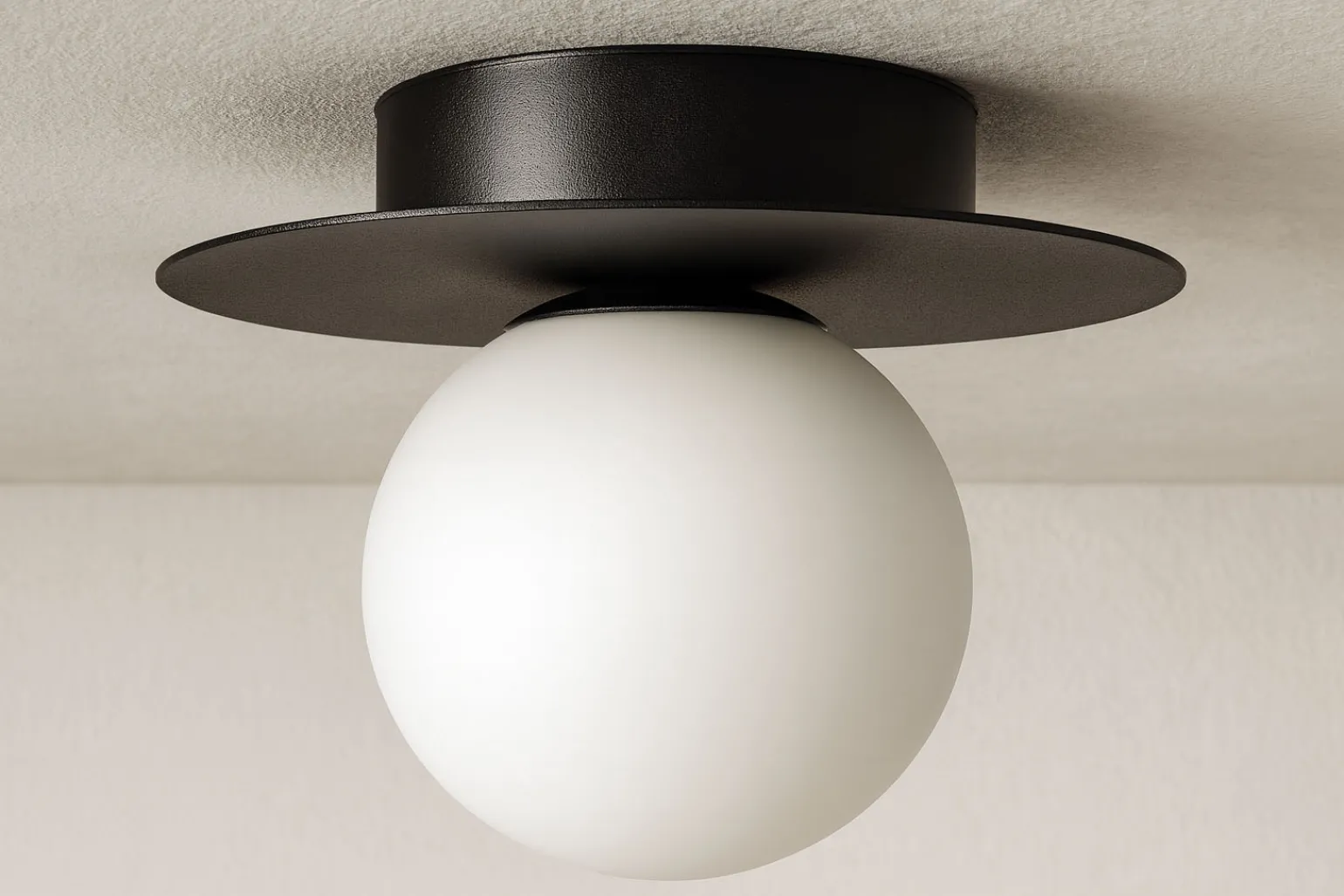 Sklep Kaja Geometryczna lampa sufitowa, czarno-biały plafon K-5437 z serii ROBIN